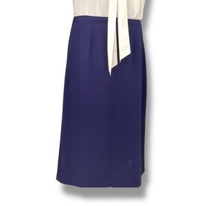 VTG Sag Harbor Petites | Blue Pencil Skirt
